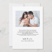 New Baby Photo Thank you Modern Heart Birth 案内状 (裏面)