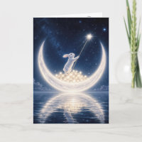 New Baby White Rabbit Collecting Stars