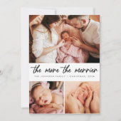 New Babys初めてのクリスマス誕生発表写真 シーズンカード (正面)