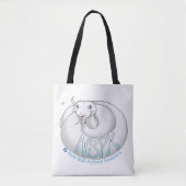 New Ball Python Keepers Yuki Logo white tote トートバッグ (正面)