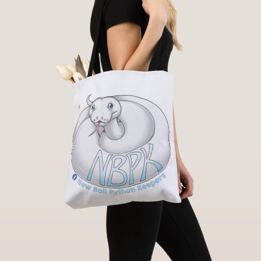 New Ball Python Keepers Yuki Logo white tote トートバッグ (クローズアップ)