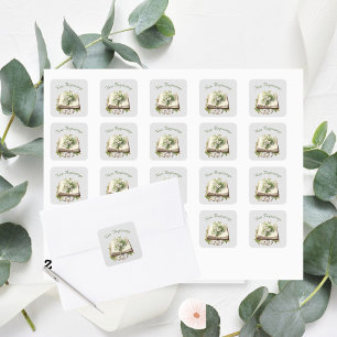 New Beginningsフローラオープンブック結婚ズ スクエアシール