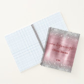 new beginnings blush silver faux glitter large ノートブック (内部)