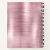 new beginnings blush silver faux glitter large ノートブック (裏面)