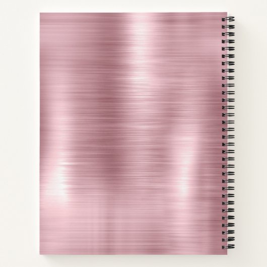 new beginnings blush silver faux glitter large ノートブック (裏面)