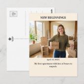New Beginnings Custom Photo Postcard ポストカード (正面/裏面)