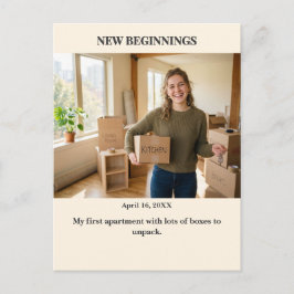 New Beginnings Custom Photo Postcard ポストカード