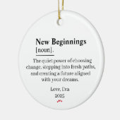 New Beginnings Definition Ornament Gift セラミックオーナメント (左)