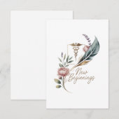 New Beginnings Medical Appreciation Thank You サンキューカード (正面/裏面)