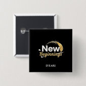 New Beginnings Pin / Pin Nuevos Comienzos 缶バッジ (正面&裏面)