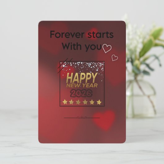 New Beginnings - Romantic New Year Greeting Card シーズンカード (スタンド正面)
