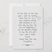 New Beginnings - Romantic New Year Greeting Card シーズンカード (裏面)
