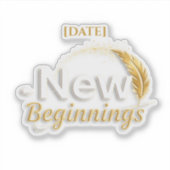 New Beginnings Sticker / Sticker Nuevos Comienzos シール (正面)