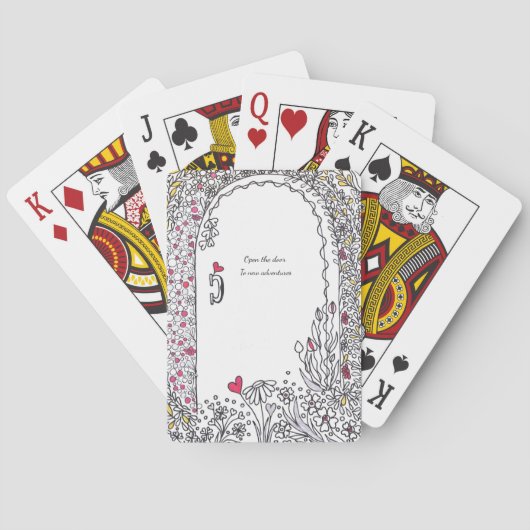 ​New Beginnings: Whimsical Floral Garden Door トランプ (裏面)