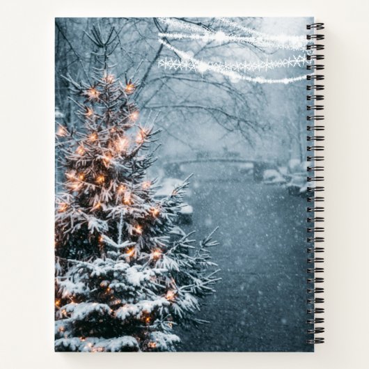 New beginnings woodland white tree custom large ノートブック (裏面)
