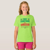 New Believer FIRST CHRISTMAS AS A CHRISTIAN Kids Tシャツ (正面フル)