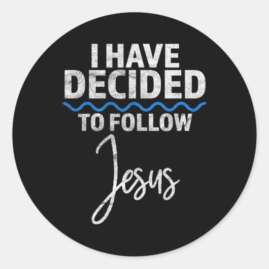 New Believer I Have Decided To Follow Jesus In Bap ラウンドシール (正面)