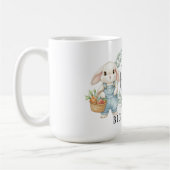 New Big Brother Gift Watercolor Rabbit Ceramic コーヒーマグカップ (左)