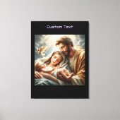 New Birth Baby Christmas décor Rich Home Stretched キャンバスプリント (正面)