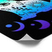 New Blue Gay Male Mlm Pride Flag, Astrology Cat  ポスター (角)