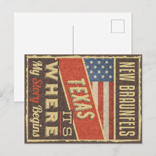 New Braunfels Texas ポストカード (正面/裏面)