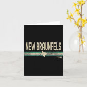 New Braunfels Tx Texas Travel &amp; 80s Style  カード (黄色い花)
