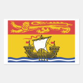 New Brunswick Flagsグラフィック 長方形シール (正面)