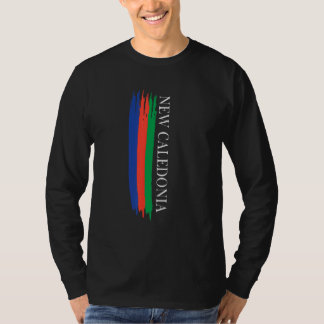 New Caledonia Flag Color Stripes Tシャツ