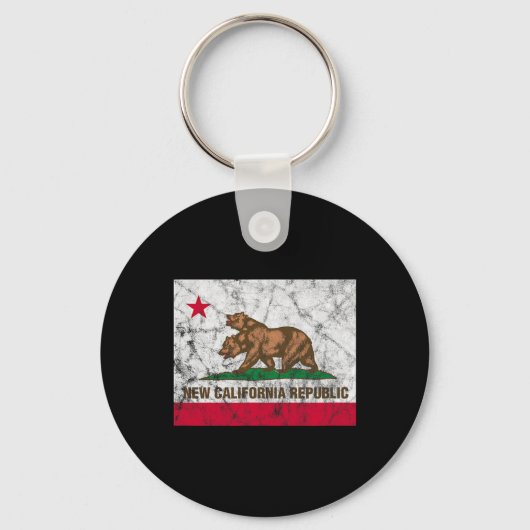 New California Republic Ncr State Distressed Flag  キーホルダー (正面)
