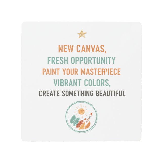 New Canvas Sunrise メタルプリント (正面)