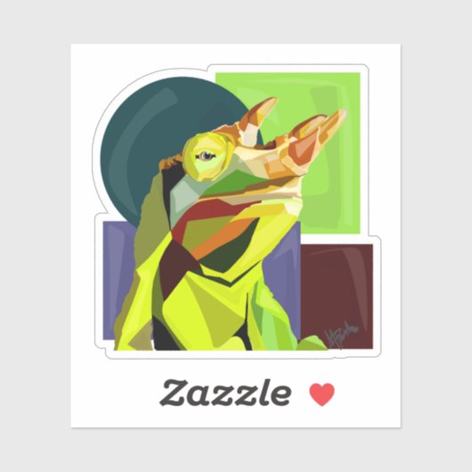 New Cham On The Block—Jackson’s Chameleon  シール (シート)