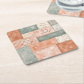 New Chapterが始まるStorybook Baby Shower スクエアペーパーコースター (アングル)