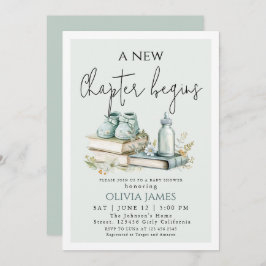 New Chapterが始まるStorybook Boy Baby Shower 招待状