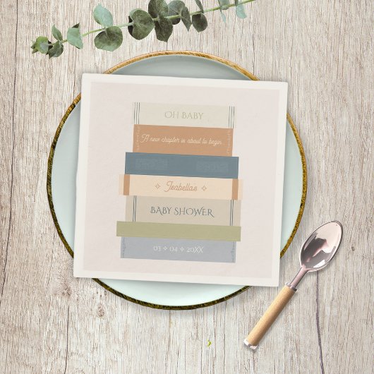 New Chapterストーリーブックオーベビーシャワー スタンダードカクテルナプキン