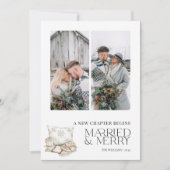 New Chapter 結婚した Winter Snowflake 2メリー Photo シーズンカード (正面)