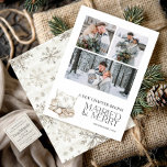New Chapter 結婚した Winter Snowflake 3メリー Photo シーズンカード<br><div class="desc">この&メリークリスマスカー結婚したドと一緒に新しいチャプターを開始。「新しい章が始まる」という思いやりあるメッセージは魅力的、スリッパ、ココア、枕のイラストレーションと相まって、フェスティバルとパーソナルの完璧なミックスを作り出す。愛の物語をハイライトす与える3枚の写真のデザイン。💍一緒にあなたの初めてのクリスマスのための新しく焦点を当てた📸暖かく、個人的なtouchのための3つの写真のレイアウト🖌️季節の魅力に満ちた手の絵を描イラストレーション✨まだ居心地の良い休日のデザイン著作権所有Anastasia Surridgeモダン、全著作権所有。</div>