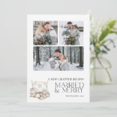 New Chapter 結婚した Winter Snowflake 3メリー Photo シーズンカード (スタンド正面)
