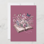 New Chapter 花の絵本 ベイビーシャワー 招待状 (裏面)