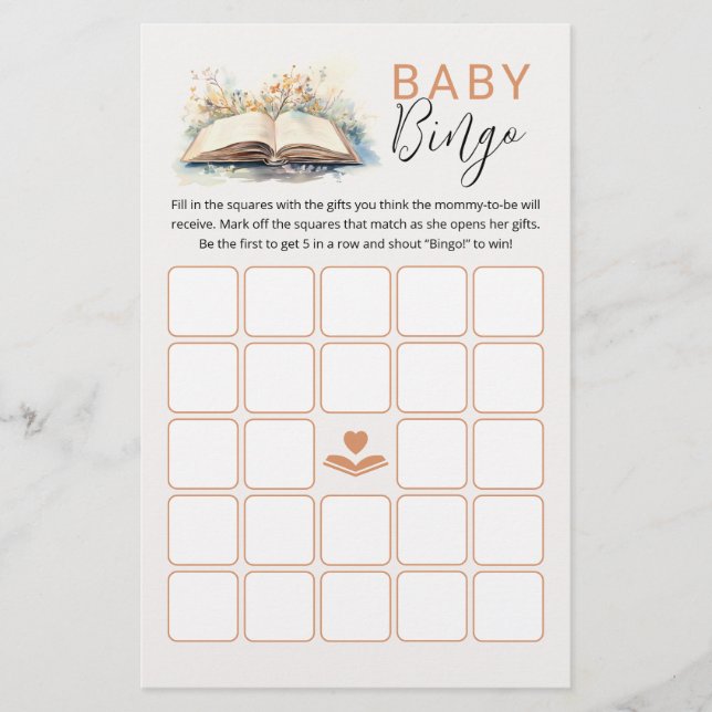 New Chapter Baby Bingo Baby Shower Game (正面)