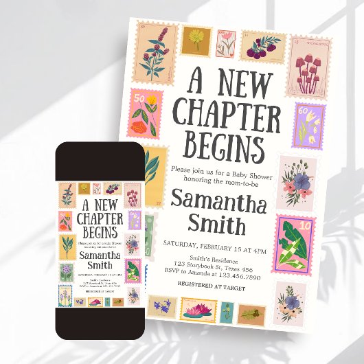 New Chapter Baby Shower  招待状