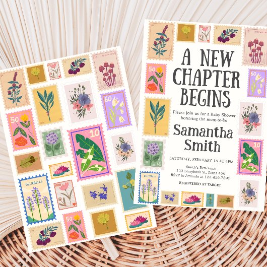 New Chapter Baby Shower  招待状