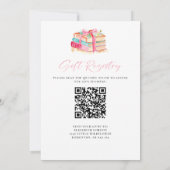 New Chapter Baby Shower Registry QR Code books 招待状 (裏面)