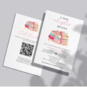 New Chapter Baby Shower Registry QR Code books 招待状