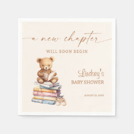 New Chapter Baby Shower Teddy Storybook スタンダードカクテルナプキン