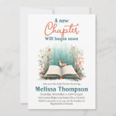 New Chapter Begin Deer Book Baby Shower 招待状 (正面)