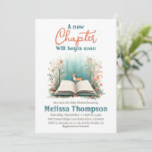 New Chapter Begin Deer Book Baby Shower 招待状 (スタンド正面)