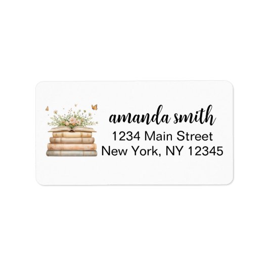 New Chapter Begins Baby Shower Return Address ラベル (正面)