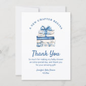 new chapter begins, blue bow books thank you ノートカード (正面)