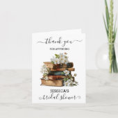 New Chapter Begins Book Bridal Shower  サンキューカード (正面)