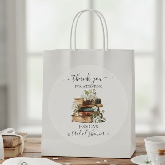 New Chapter Begins Book Bridal Shower  ラウンドシール